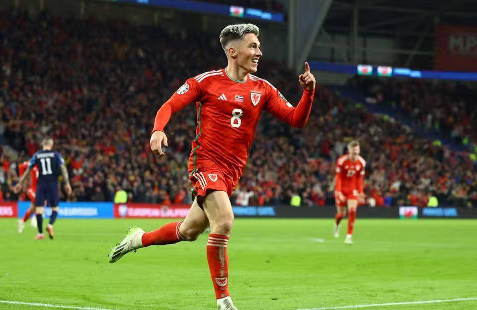 威尔士队球员们在比赛中表现出色